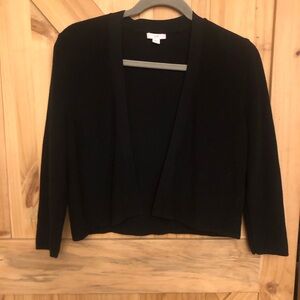 J. Jill Classic Black Open Cardigan Sz. S
